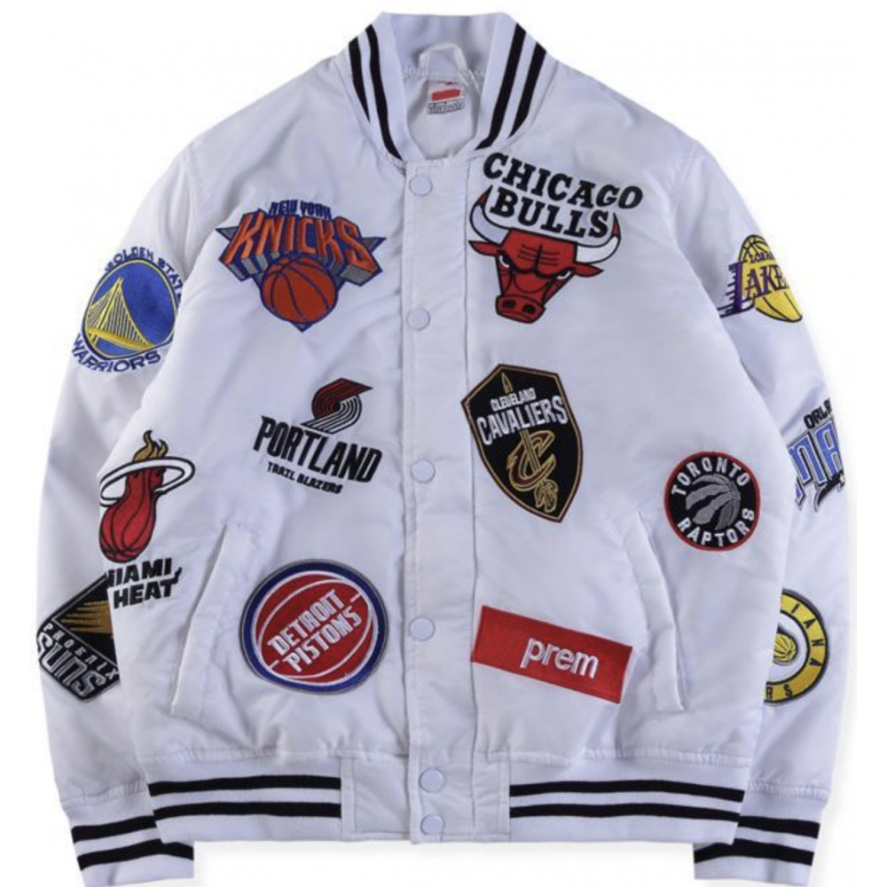 Warm Up Jacket NBA Teams White